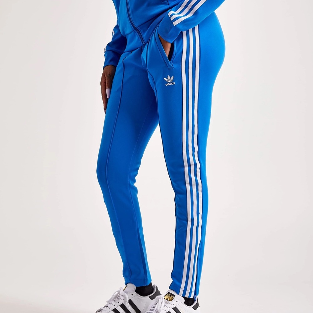 Adidas Royal Blue Joggers with White Accents